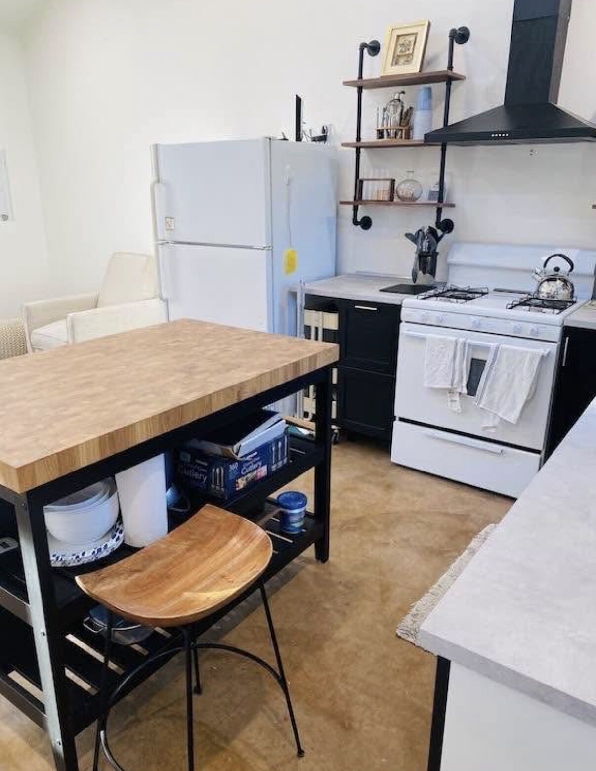 Studio C — butcher-block kitchen island
