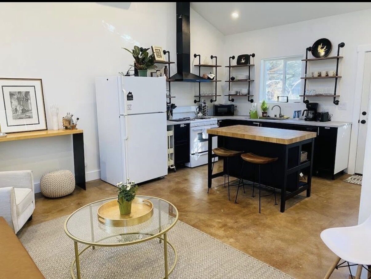 Kitchen and living area
