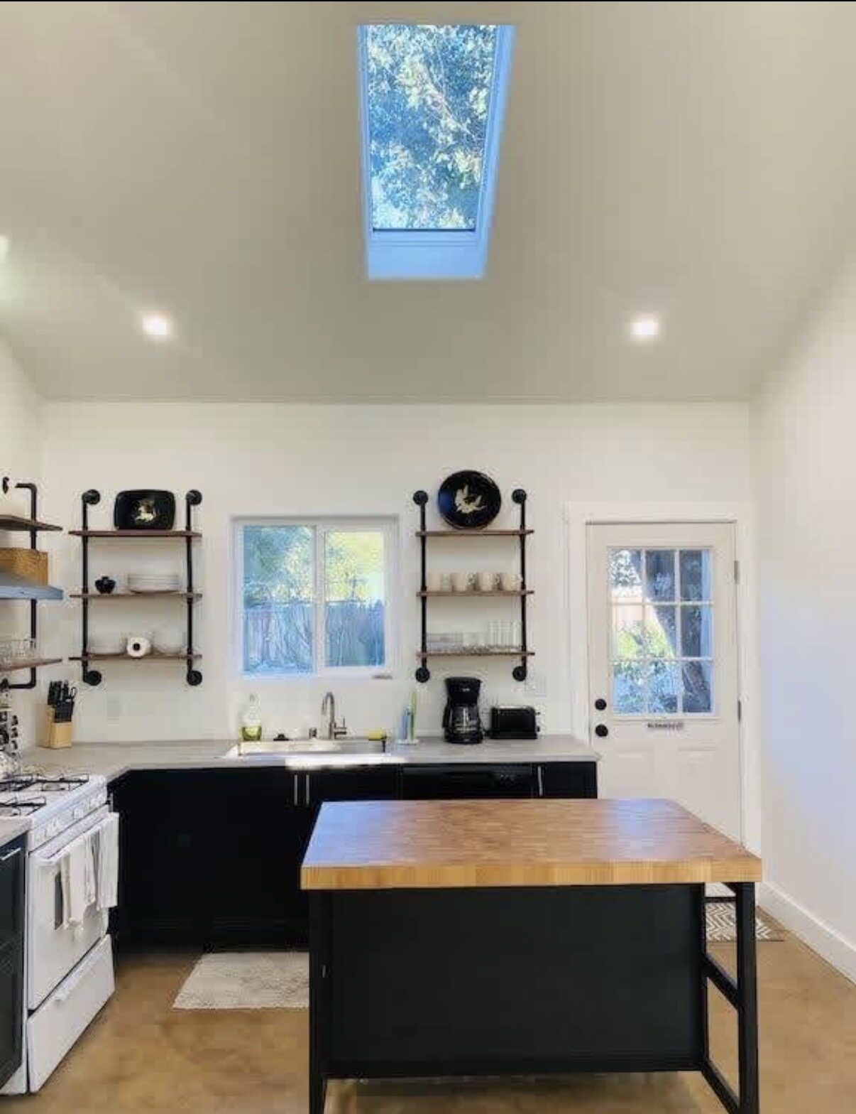 Kitchen with skylight
